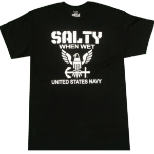 Salty When Wet U.S. Navy T-Shirt Design 305