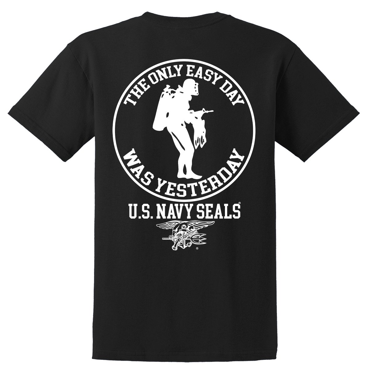 The Only Easy Day Was Yesterday #3 Navy SEALs Diver T-Shirt Design 128 - Image 2