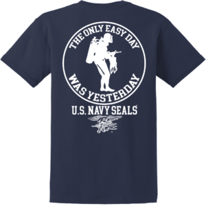 The Only Easy Day Was Yesterday #3 Navy SEALs Diver T-Shirt Design 128