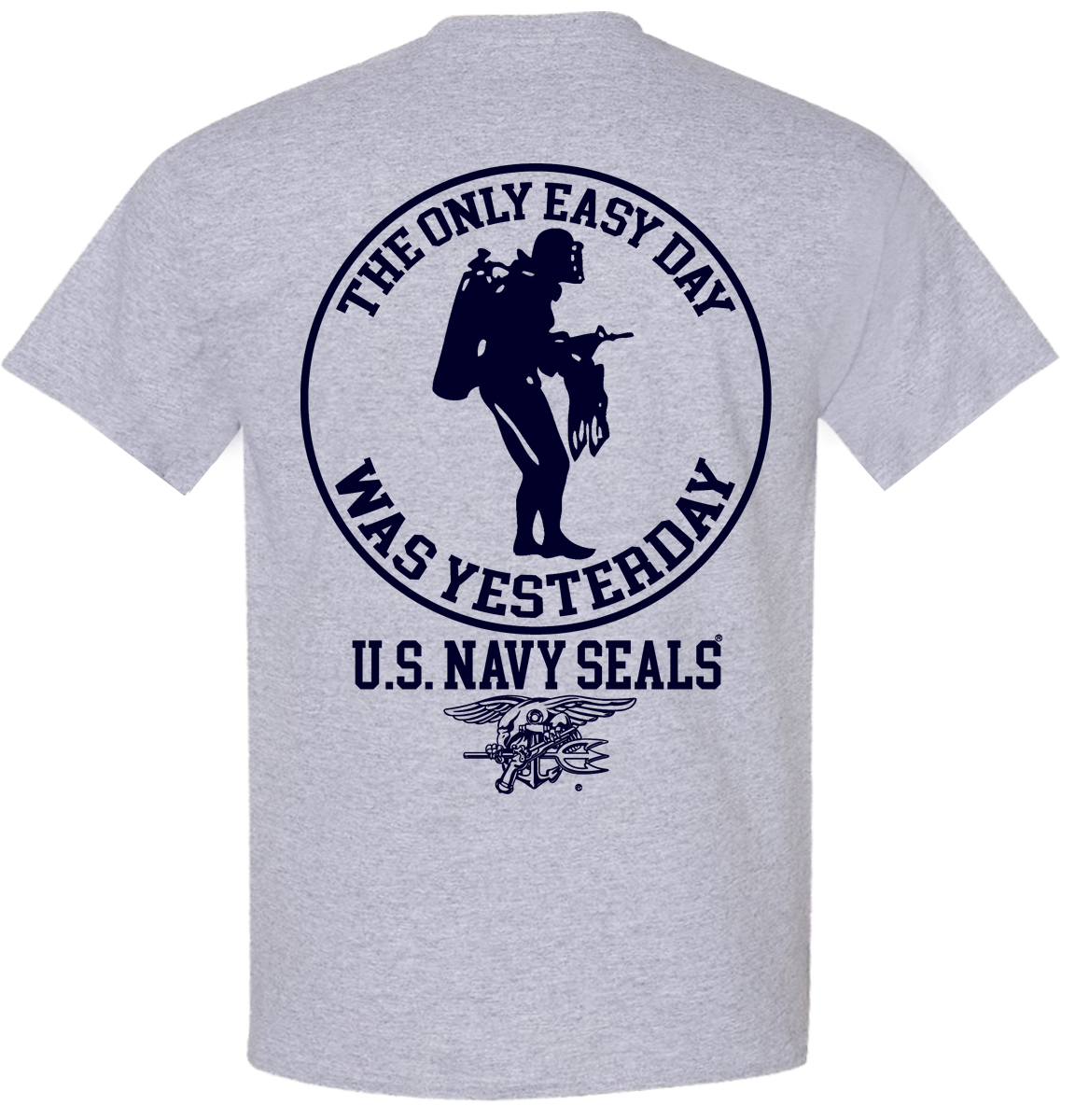 The Only Easy Day Was Yesterday #3 Navy SEALs Diver T-Shirt Design 128 - Image 3