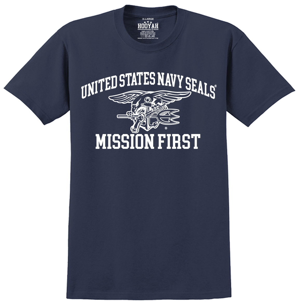 Mission First Navy SEALs and Trident Design #138 T-Shirt - Image 3