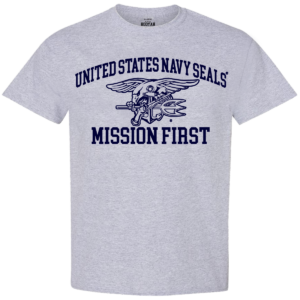 Mission First Navy SEALs and Trident Design #138 T-Shirt
