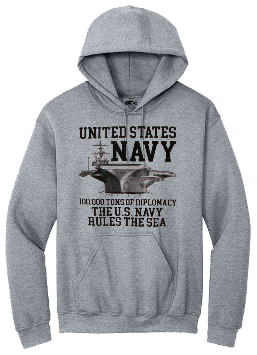 U.S. Navy 100,000 Tons of Diplomacy Hooded Sweat Shirt