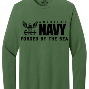 America's Navy Forged by the Sea Long Sleeve T-Shirt Design 304