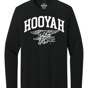 U.S. Navy SEALs HOOYAH and Trident Seal Long Sleeve T-Shirt