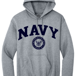 Navy Arch With Seal Hooded Sweat Shirt