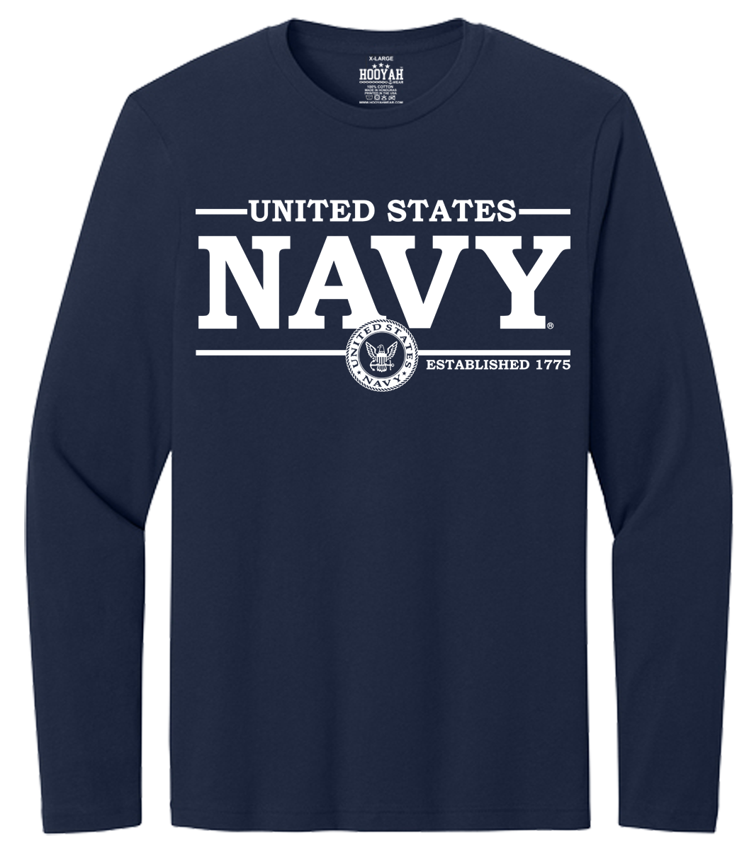 United States Navy Est.1775 Long Sleeve T-Shirt Design# 307 - Image 3