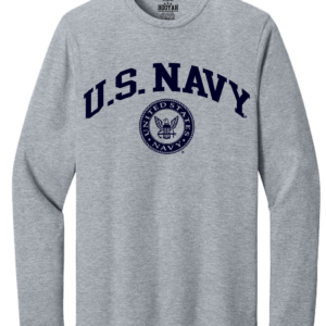 Navy Arch with Seal Long Sleeve T-Shirt Design 302