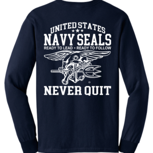 Navy Seals Never Quit Long Sleeve T-Shirt