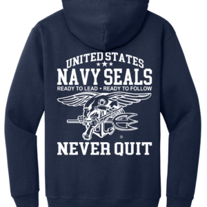 Navy SEALS Never Quit Hooded Sweat Shirt